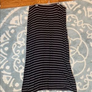 EUC old navy stripped maxi skirt with double slits